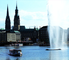 Walk at the Alster lake