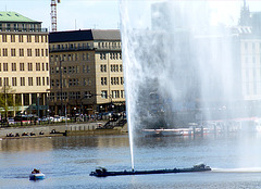 Walking at the Alster lake