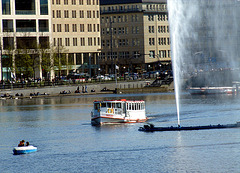 Walking at the Alster lake