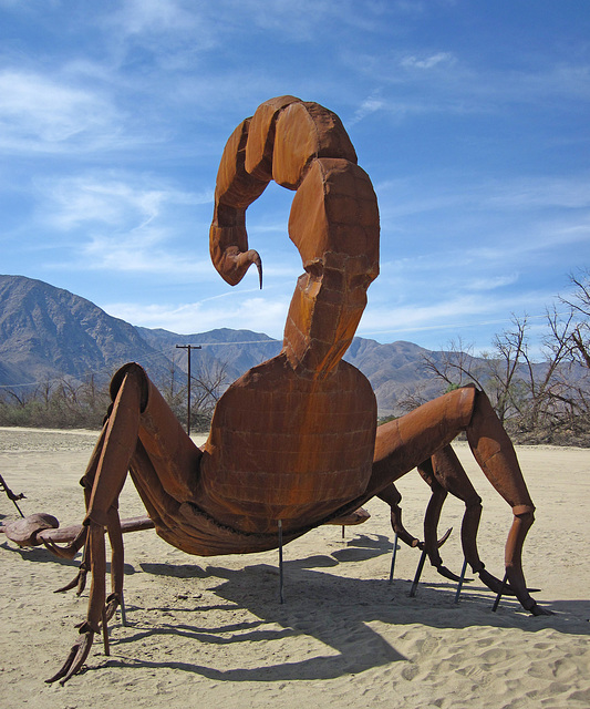 Ricardo Breceda's Scorpion & Grasshopper sculpture in Galleta Meadows Estate (4441)
