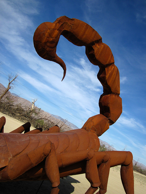 Ricardo Breceda's Scorpion & Grasshopper sculpture in Galleta Meadows Estate (4445)