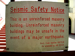 Seismic Safety Notice (0967)