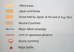 Palm Springs Air Museum - Pacific Theater Map Key (1458)