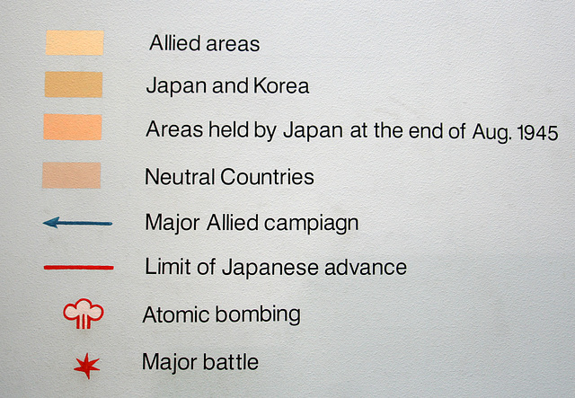 Palm Springs Air Museum - Pacific Theater Map Key (1458)