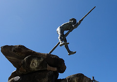 Skulptur auf einem Brunnen in Las Palmas