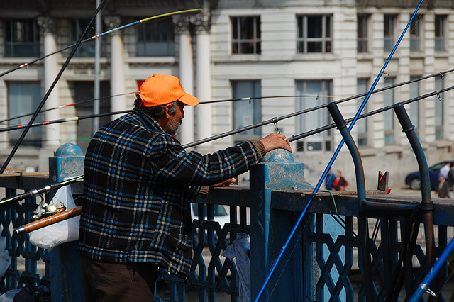 Fishing on the Galata Bridge