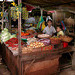 Vegetable vendor girls at the market in Pakse