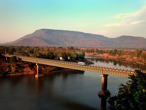 Russian constracted bridge over the Se Don River