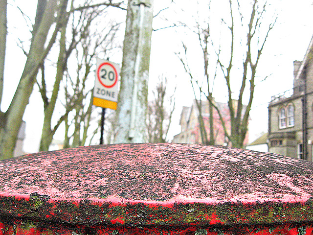 Corroded postbox