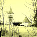 Abbaye St-Benoit-du-lac  / St-Benoit-du-lac  Abbey -  Québec, CANADA / 6 février 2009  - Recadrage photo ancienne