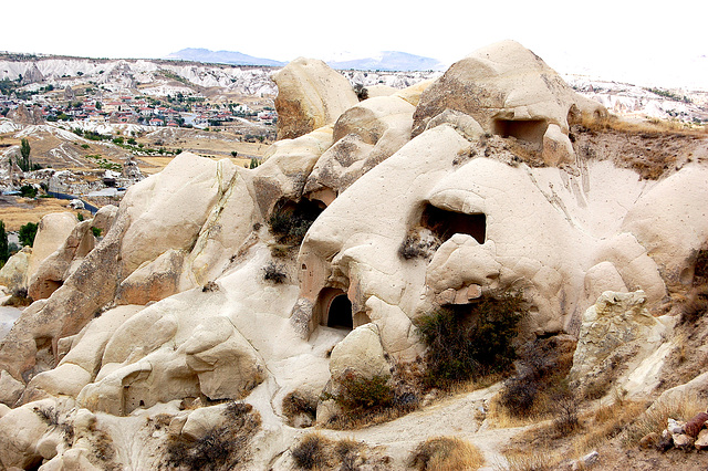 rokoj en la nacia parko Göreme