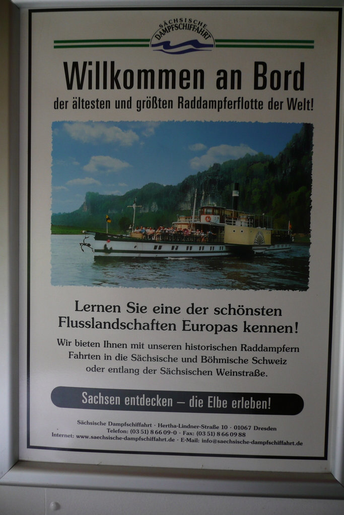 Fahrt auf der Elbe - Ekskurso sur Elbe - tour sur L'Elbe