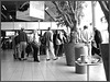 Coca-cola and water leftovers -  Plateau collation à la Coca-cola - Schiphol airport - Blanc & noir /   In white & black with photofilter