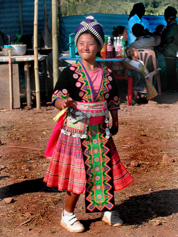 Hmong girl in her traditional cloth