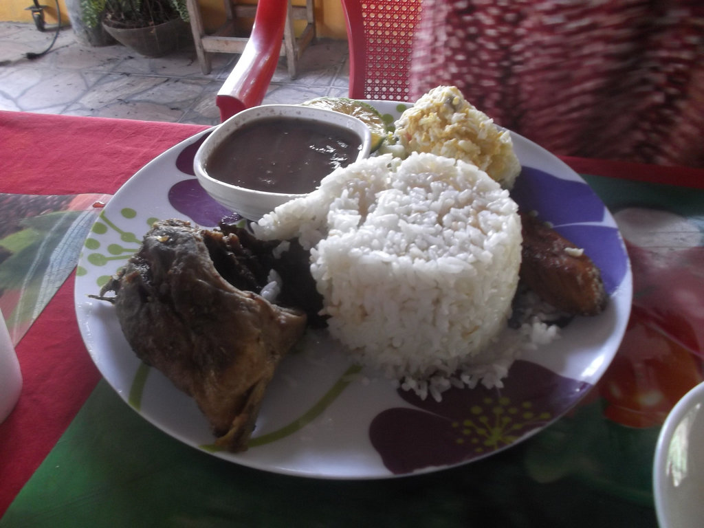 Comida de pescado frito !  Fred fish plate / Assiette de poisson frit.