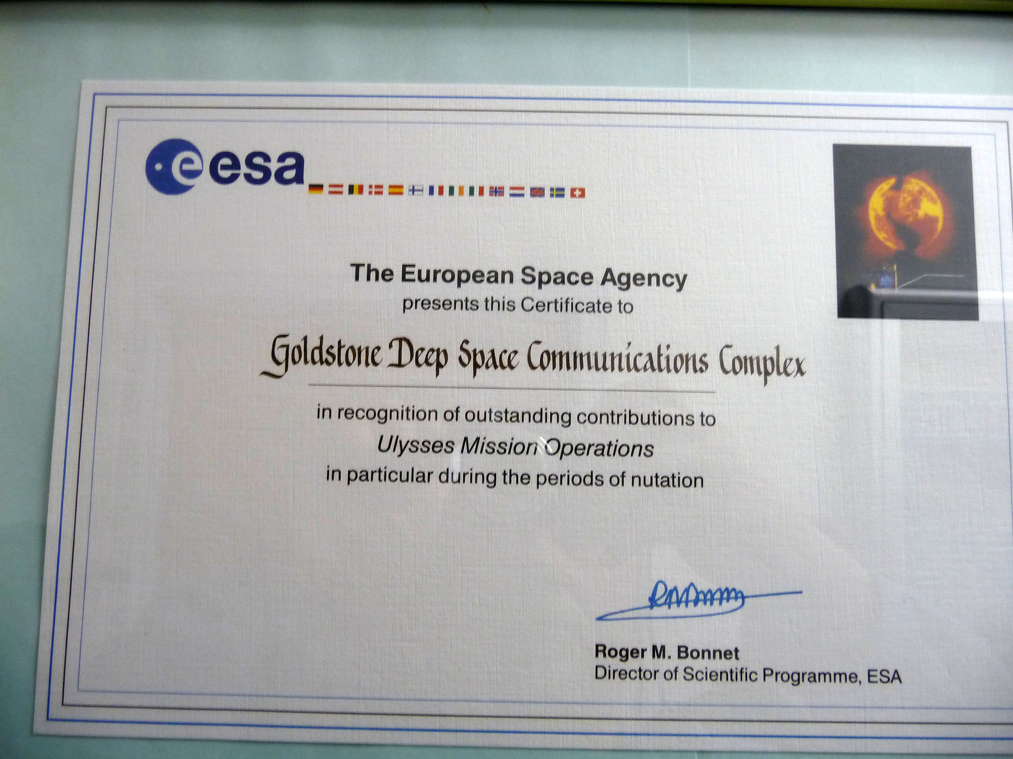 Thanks from the European Space Agency - especially for the nutation (2769)