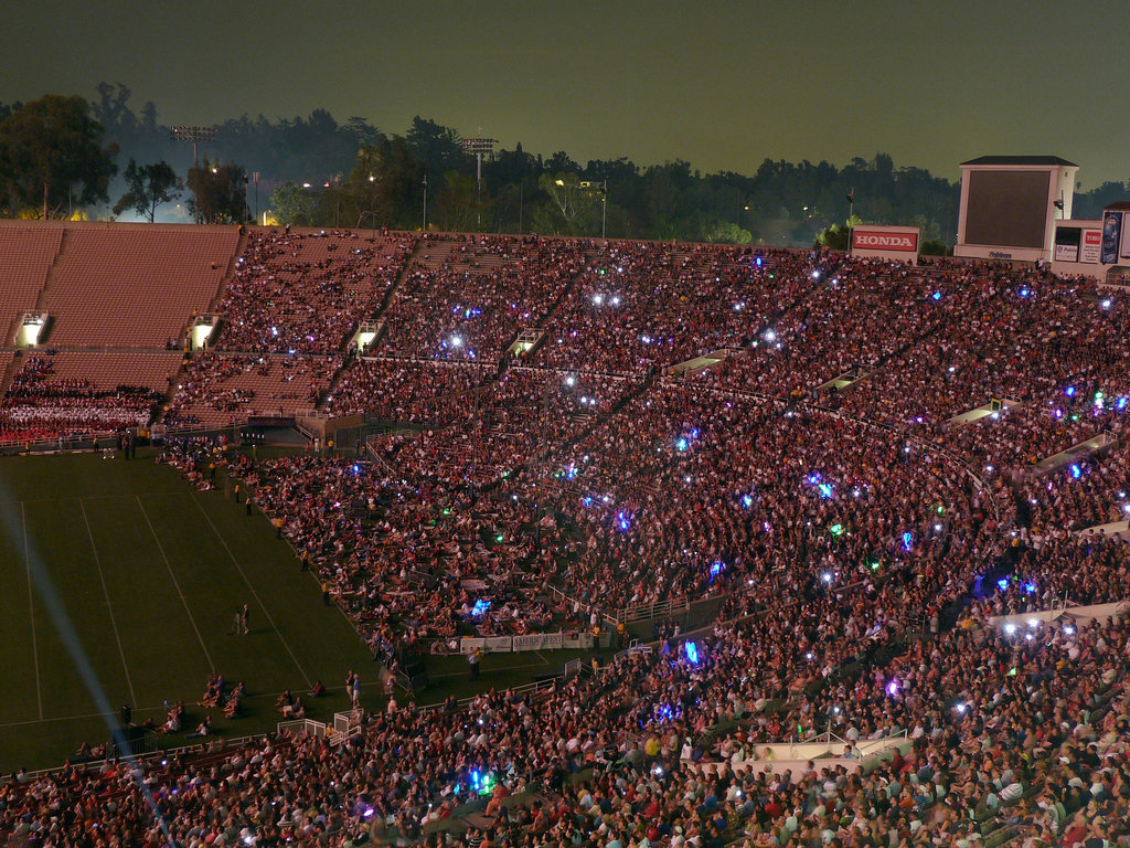 Audience for Fireworks at the Rose Bowl (0240)