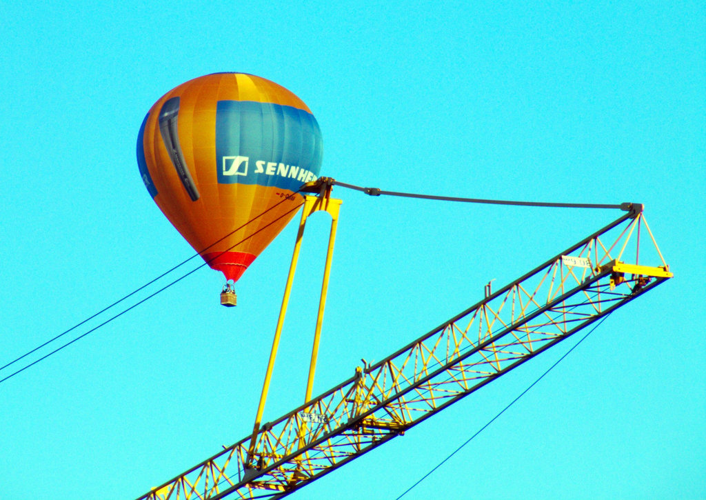 Heissluftballon mit Kran