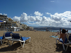Sol y nubes en las Canteras Gran Canaria