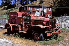 Abandoned fire engine