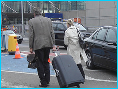 Heras blonde mature in extreme hammer heeled boots-  Brussels airport -19-10-2008