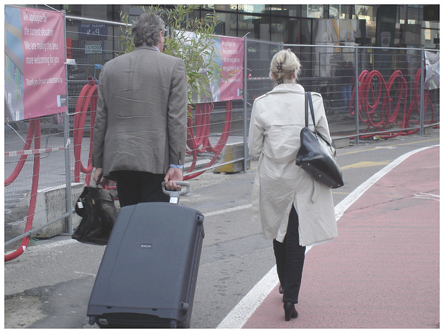 Heras blonde mature in extreme hammer heeled boots-  Brussels airport -19-10-2008