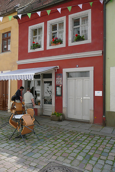 Pirna - Cafe Bohemia - das kleinste Cafe - la plej malgranda kafejo - le plus petit cafè - the smallest cafe