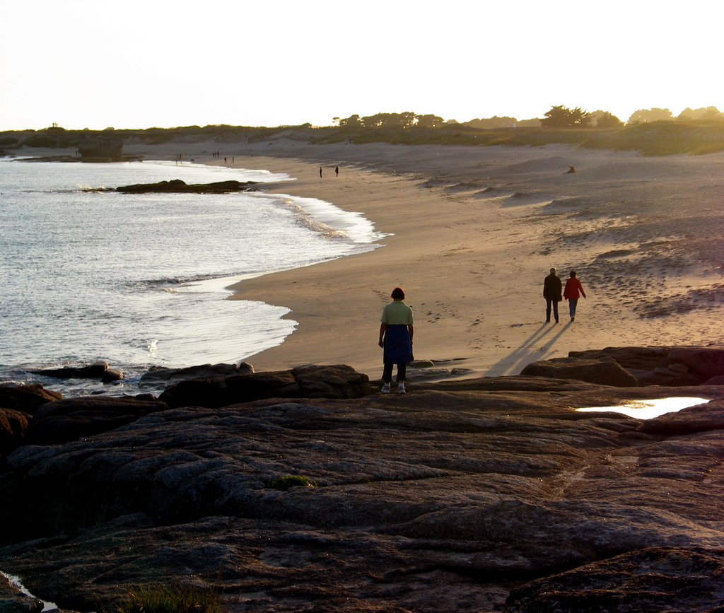 Abendspaziergang am Strand - promenade sur la plage