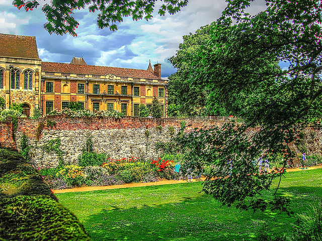 A walled garden at Eltham Palace