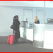 Ponytail Black Lady in wedges -  Brussels airport  / October 19th 2008