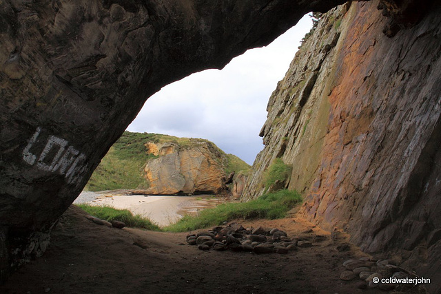 Cave view unchanged since early man lived in these