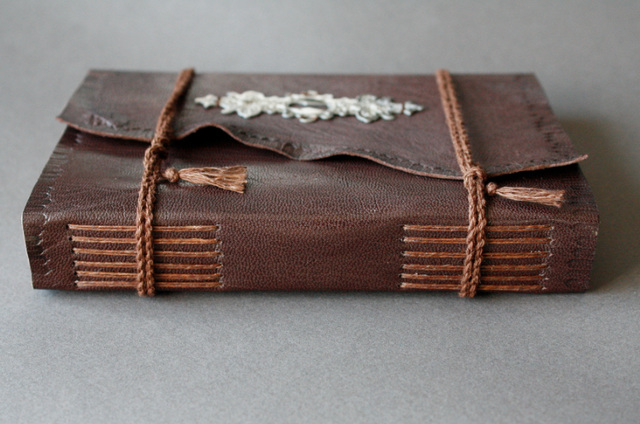 Leatherbound longstitch journal