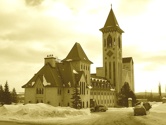 Abbaye St-Benoit-du-lac abbey /  Quebec- Canada -  6 Février 2009  - Sépia