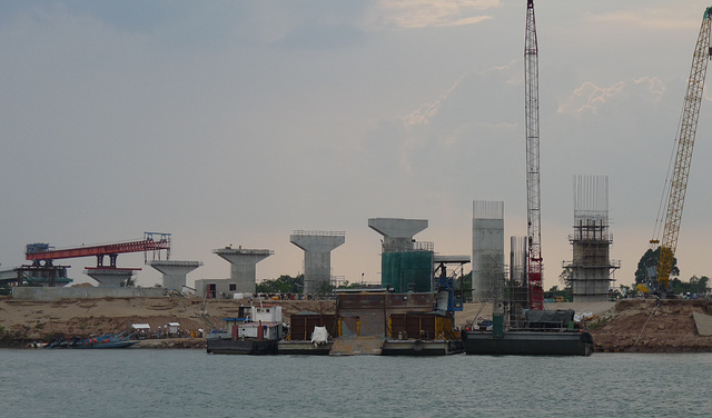New Bridge Under Construction Over the Mekong #2