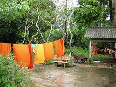 Waschtag bei den Mönchen