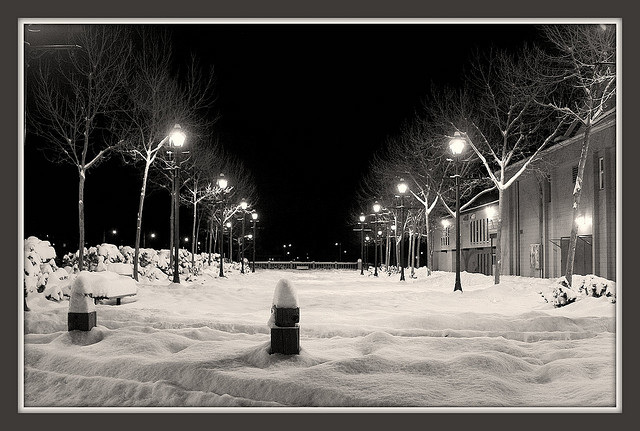 Winter evening, Quesnel, BC Canada