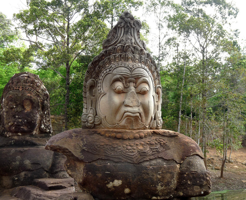 Angkor Thom- One of Numerous Stone Heads