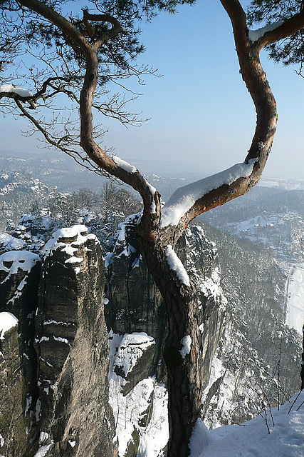 Bastei im Winter - minus 4°C