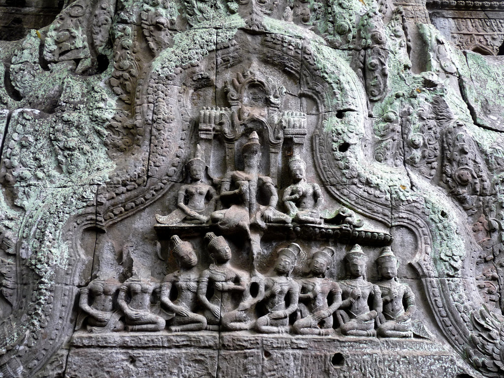 Ta Prohm- Stone Carving of Dancing Girls