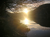 Sonnenaufgang an der Elbe vor meinem Hause