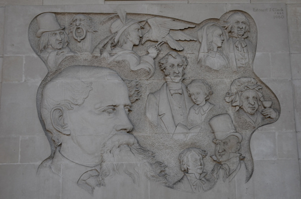 Dickens sculptured panel