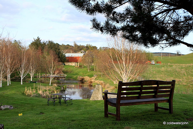 Bench with a view - late sunny afternoon