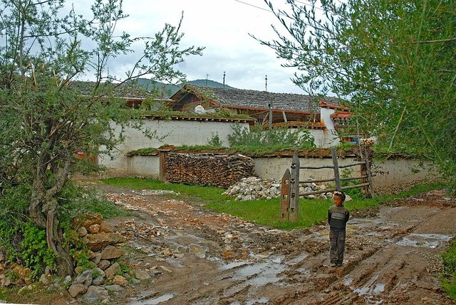 Very simple personal living condition in the Tibetan village