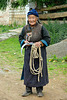 Tibetan woman in a village near Zhongdian