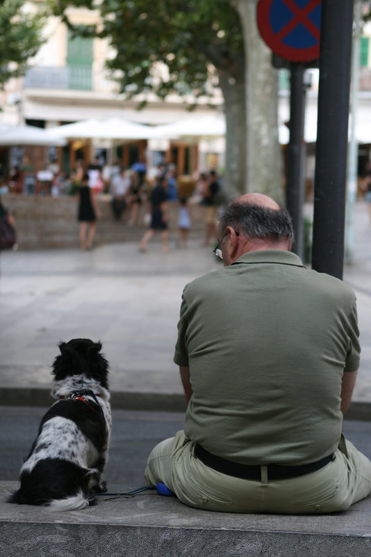 man and his dog