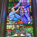 The William Baxter (1877-1973) Window (NOT Burne-Jones) Relatively modern addition to Gordon Chapel, in memory of the founder of Baxters of Fochabers and his wife, with references to local scenery, flora and fauna, game, and salmon.