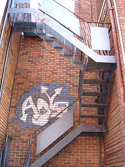 Graffiti et escaliers de secours  /   Dans ma ville - 3 février 2009.