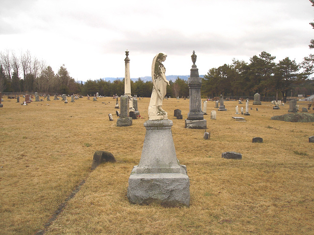 Mountain view cemetery. Saranac lake area.  NY. USA . March 29th 2009