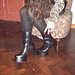Lady Roxy  -  Black short platform boots  .  Avec / with permission.