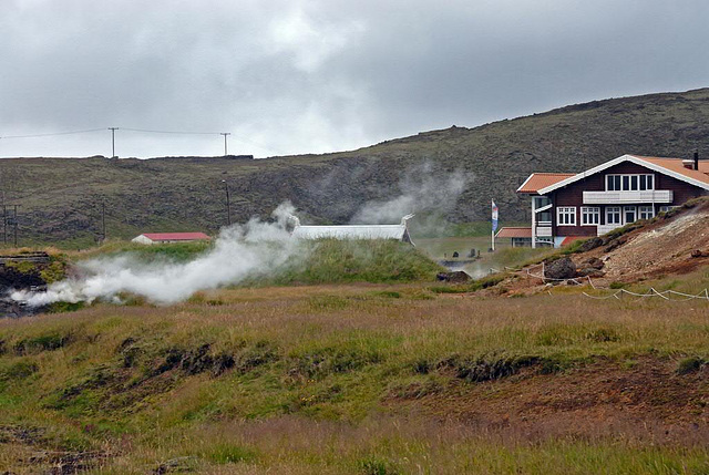 Hot springs near Reykjavik